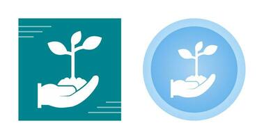 Holding Plants Vector Icon