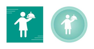 Man Serving Food Vector Icon