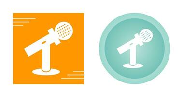 Mic on Stand Vector Icon