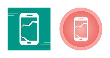 Broken Cell Phone Vector Icon