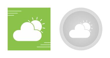 Sun Cloud Vector Icon