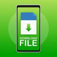 Progress bar of file copying. Download file. vector