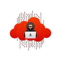 hackeado, genial diseño para ninguna propósitos. Internet tecnología. ciber delito, hacker ataque. suplantación de identidad estafa. vector