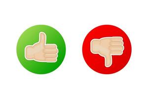 Yes and No check marks icon on white background. Flat simple style trend modern red and green checkmark vector