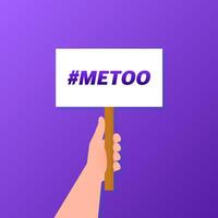 Hashtag metoo lable. Tag metoo on white background. Vector illustration