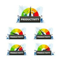 Productivity level meter. Tracking and Improving Your Efficiency for Maximum Results vector