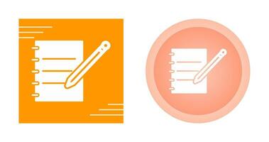 Notebook and Pen Vector Icon