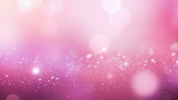 Pink glitter texture abstract bokeh background with copy space photo