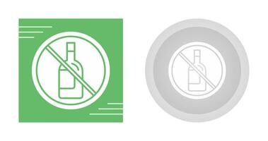 No Alcohol Vector Icon