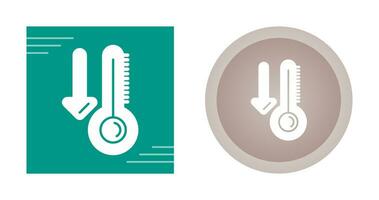 icono de vector de baja temperatura