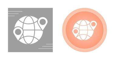 Globe Location Vector Icon