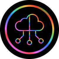 Hybrid Cloud Vector Icon