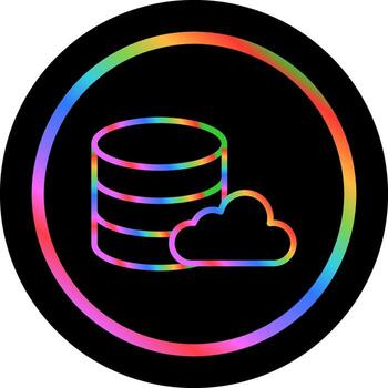 icono de vector de base de datos en la nube