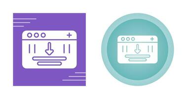 Browser Downloading Vector Icon