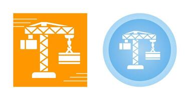 Crane Lifting Vector Icon