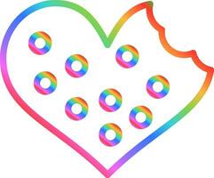 Heart shaped cookies Vector Icon