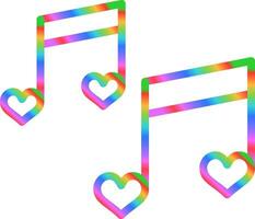 Romantic music Vector Icon