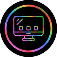 icono de vector de computadora de escritorio