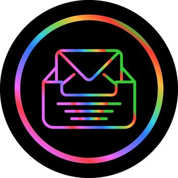 Inbox with envelope Vector Icon