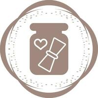 Love letter in a bottle Vector Icon