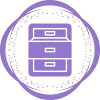 Filing cabinet with open door Vector Icon