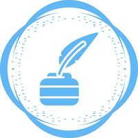 Quill pen with inkwell Vector Icon