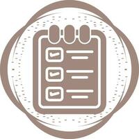 Memo pad with checklist Vector Icon