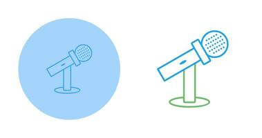 Mic on Stand Vector Icon