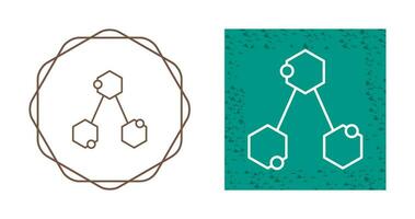 icono de vector de estructura química