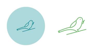 Bird Eating Worm Vector Icon