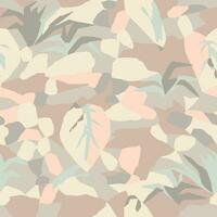 Vector leaf and nature themed illustration seamless repeat pattern