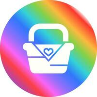 Romantic picnic basket Vector Icon