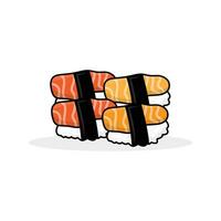 Sushi logo japonés comida diseño, vector símbolo modelo ilustración