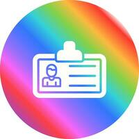 icono de vector de tarjeta de identificación