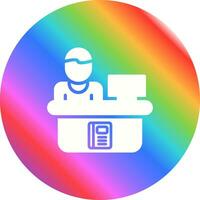 Library Reference Desk Vector Icon