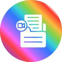 Document Insert Video Vector Icon