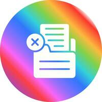 Document Rejected Vector Icon