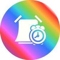 Sticky note with alarm clo Vector Icon