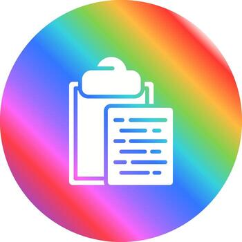 documento pegar vector icono