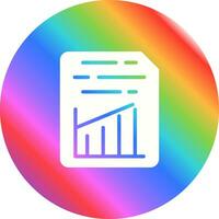 Document Insert Graph Vector Icon