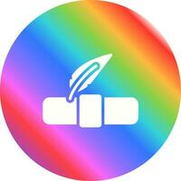 Quill pen with scroll Vector Icon