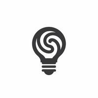 Business consulting monochrome glyph logo. Financial service. Investment management. Light bulb. Design element. Created with artificial intelligence. Ai art for corporate branding, financial advisor vector