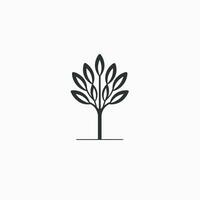 inversión bancario monocromo línea logo. financiero servicio. árbol árbol joven. diseño elemento. creado con artificial inteligencia. ai Arte para corporativo marca, crédito Unión, financiero tutor vector