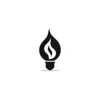 Consulting business monochrome glyph logo. Financial service. Light bulb with flame. Design element. Created with artificial intelligence. Ai art for corporate branding, fintech startup vector