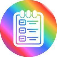 Memo pad with checklist Vector Icon