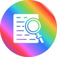 Document with magnifying glass Vector Icon