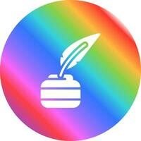 Quill pen with inkwell Vector Icon