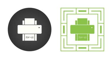 Print Math Sheet Vector Icon