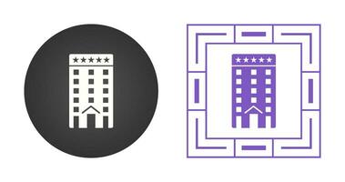 Five Star Building Vector Icon