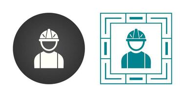 icono de vector de trabajador de construcción